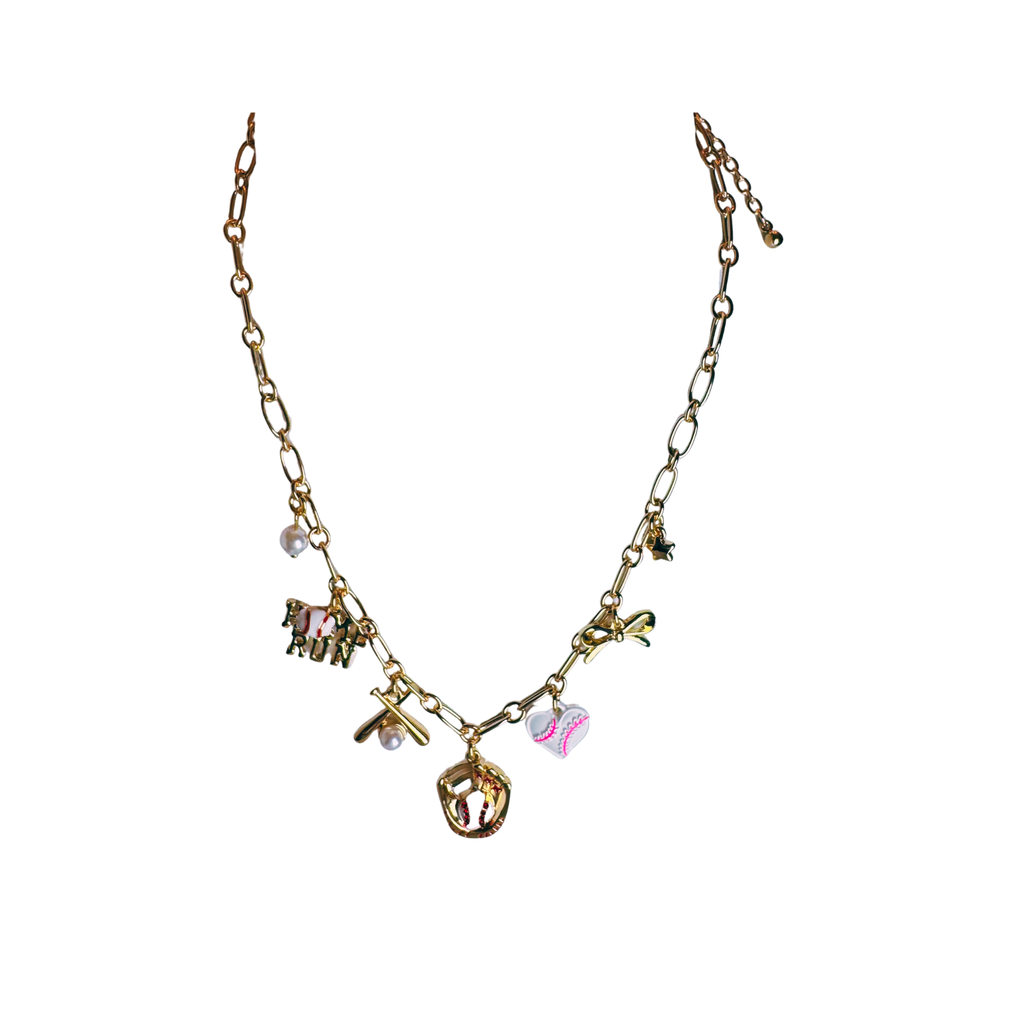 BASEBALL BOW NECKLACE