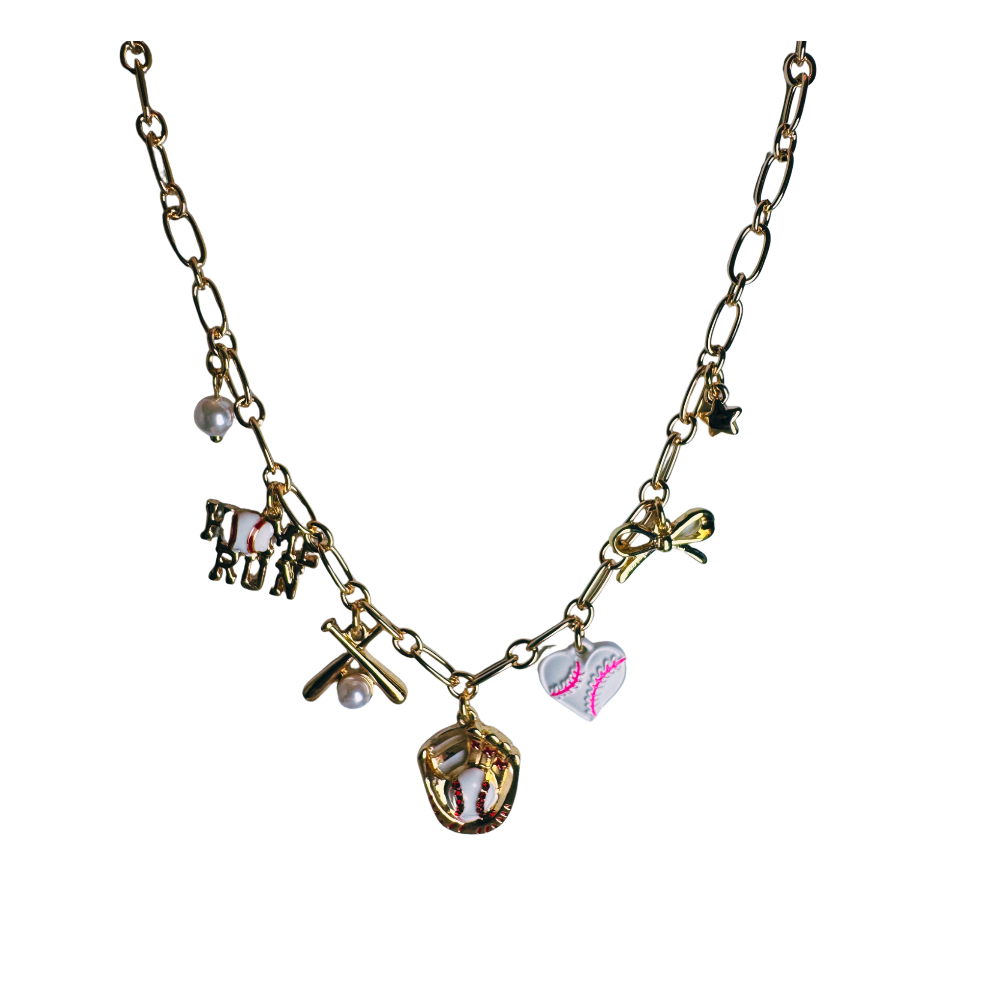 BASEBALL BOW NECKLACE