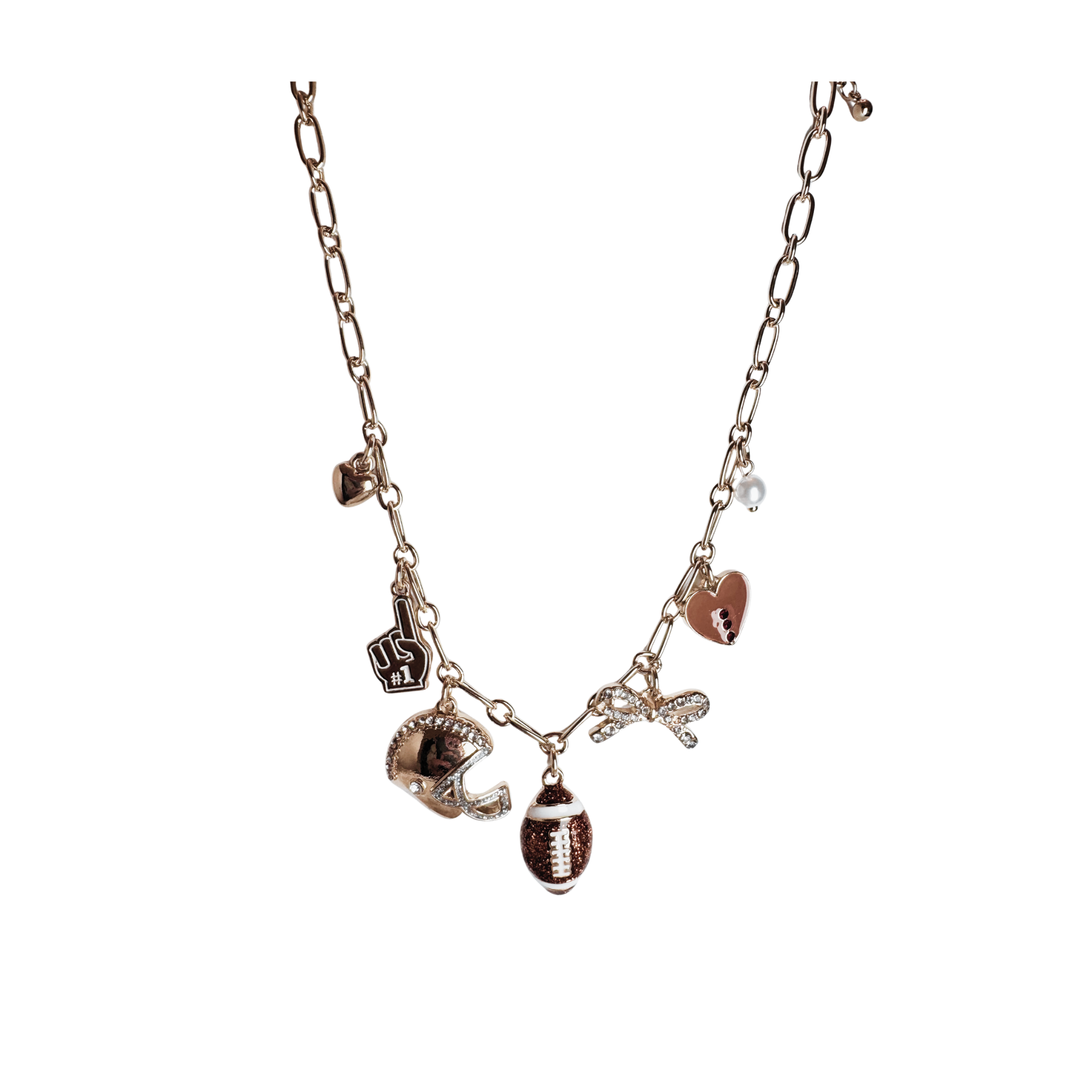 FOOTBALL BOW NECKLACE