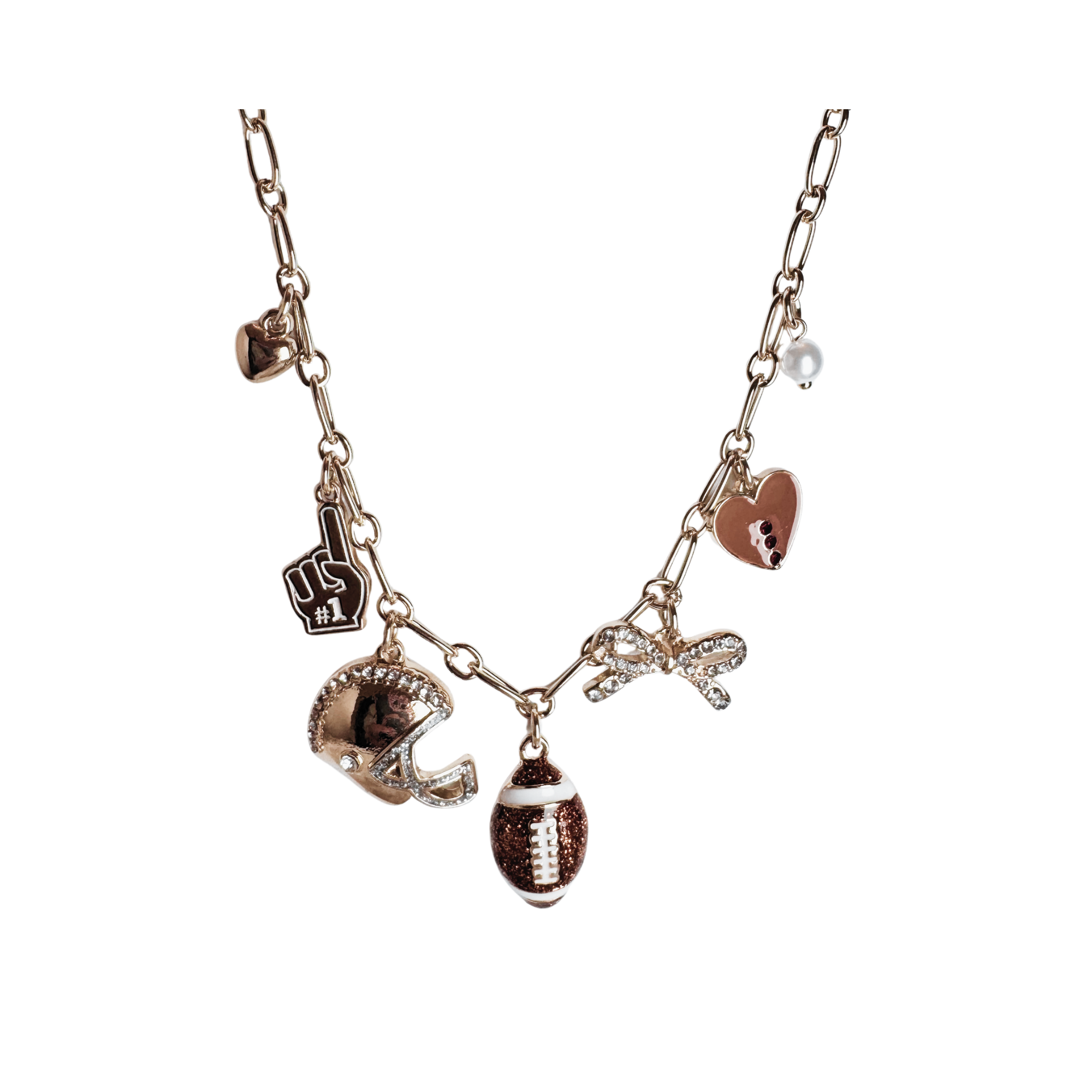 FOOTBALL BOW NECKLACE