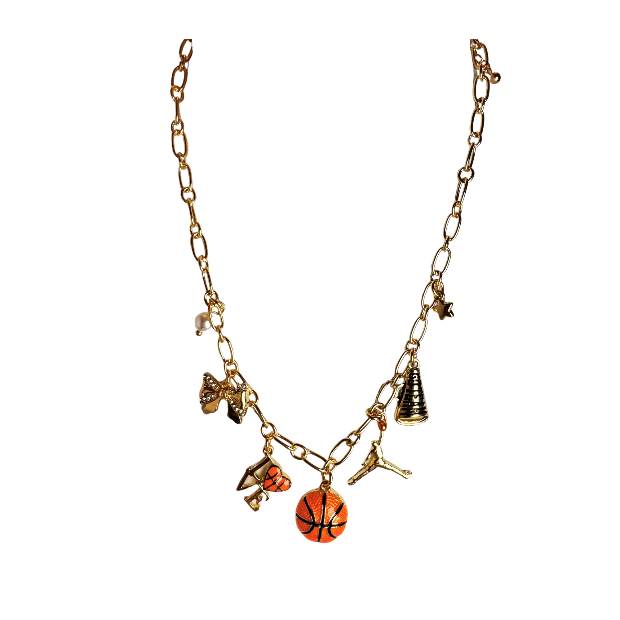 BASKETBALL BOW NECKLACE