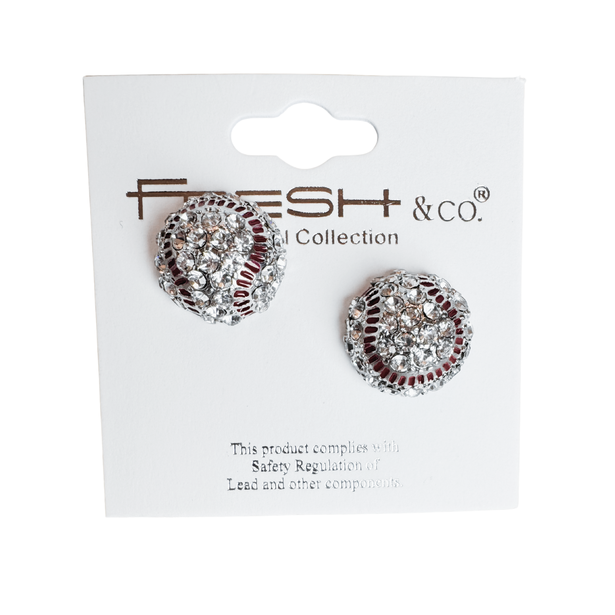 CRYSTAL BASEBALL EARRINGS