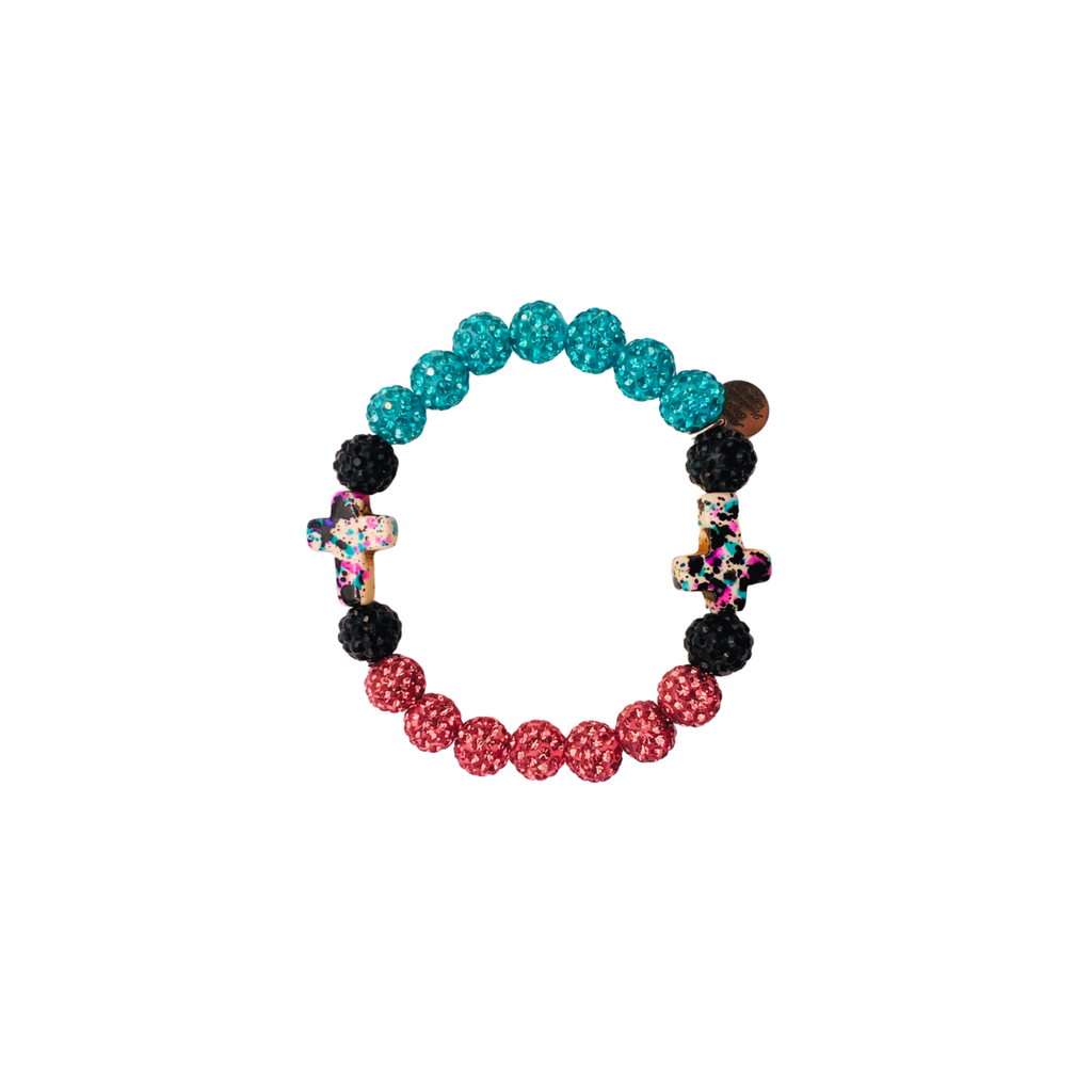 DD ORIGINAL RHINESTONE CROSS BRACELET