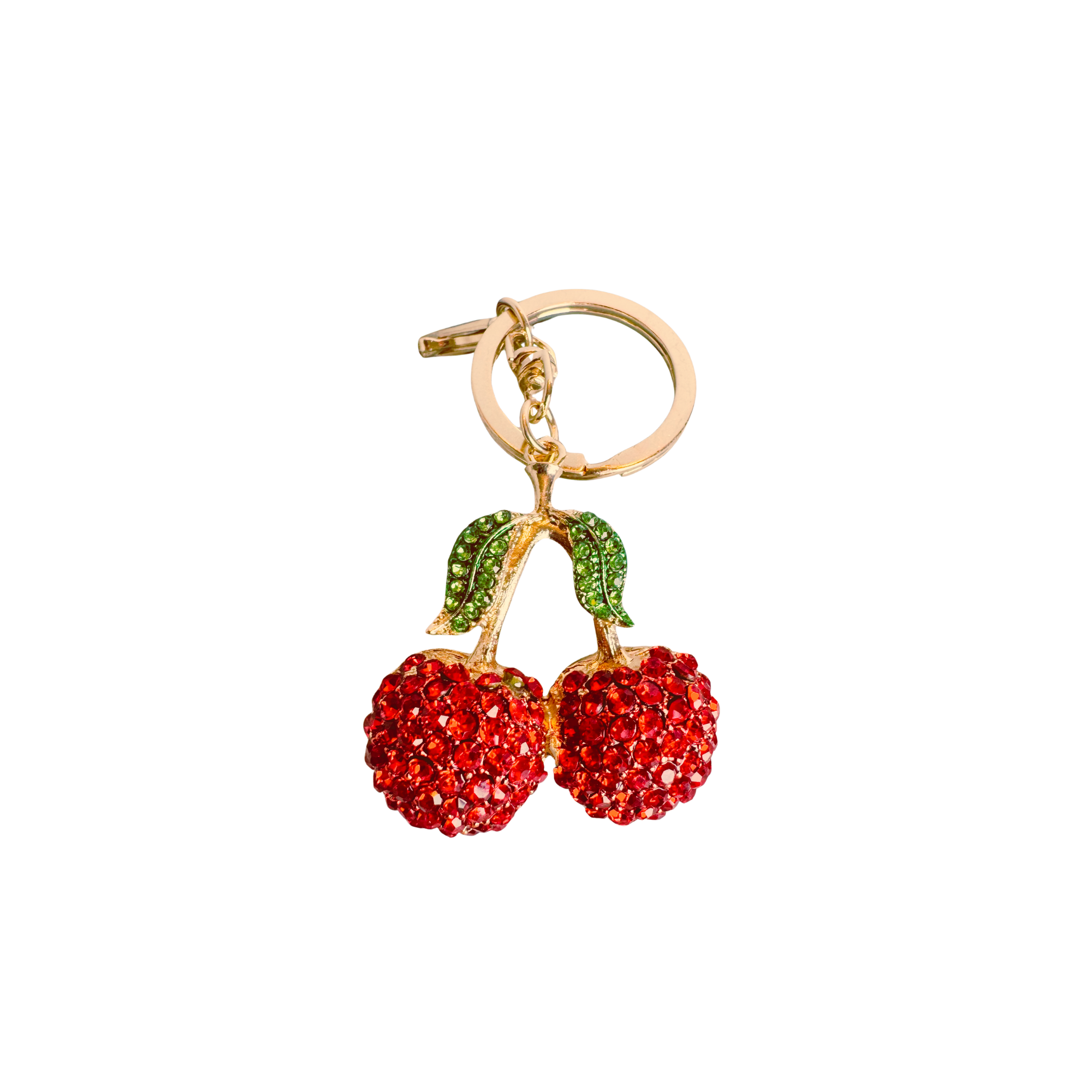 DIAMOND RED CHERRY KEYCHAIN